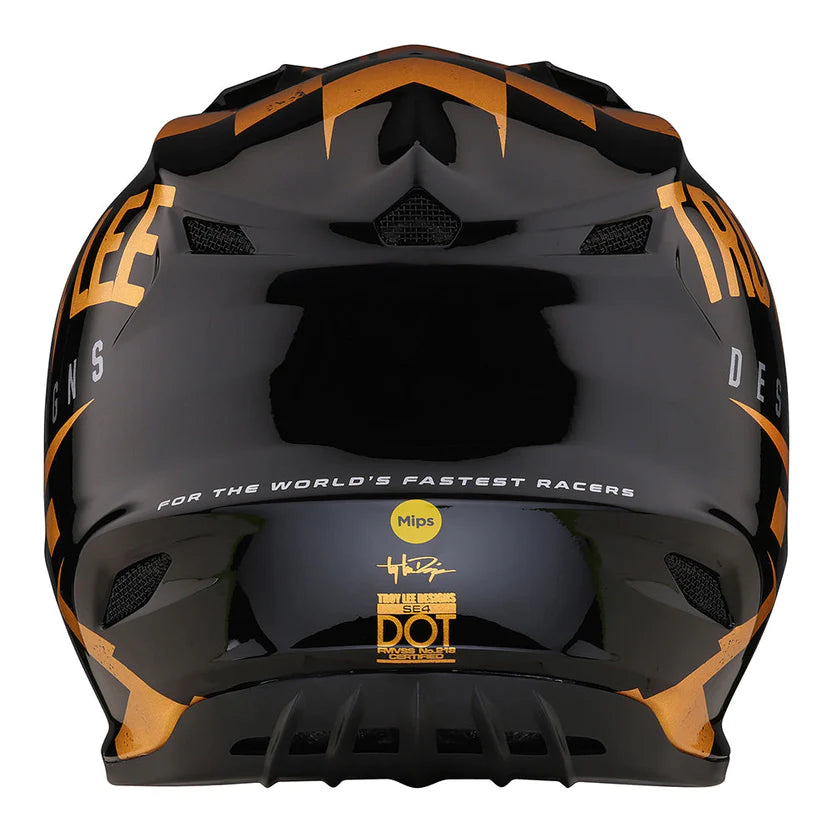 Youth SE4 Polyacrylite Helmet Black/Gold - Barnahjálmur