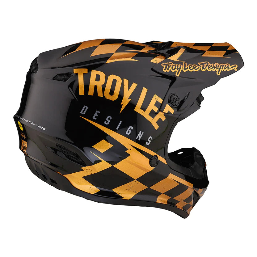 Youth SE4 Polyacrylite Helmet Black/Gold - Barnahjálmur