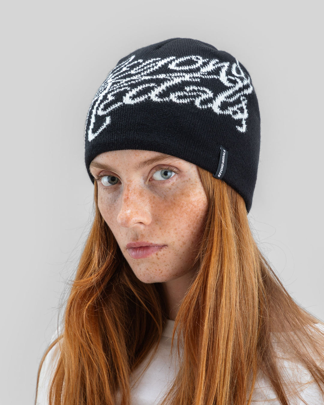 Beyond Medals Jacquard Beanie Logo