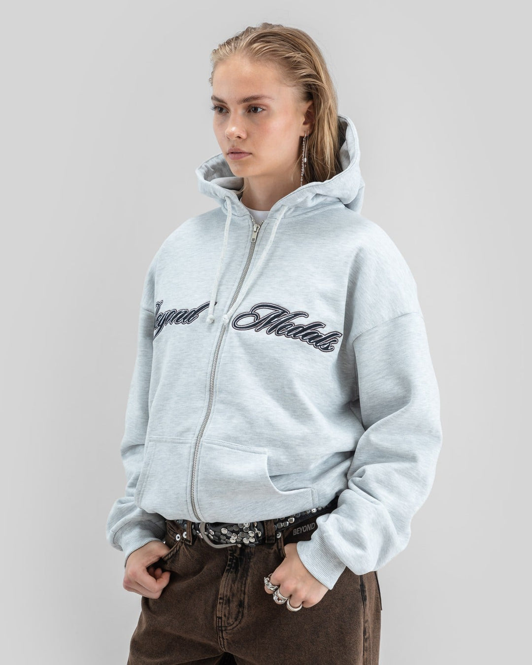 Beyond Medals Script Zip Hoodie