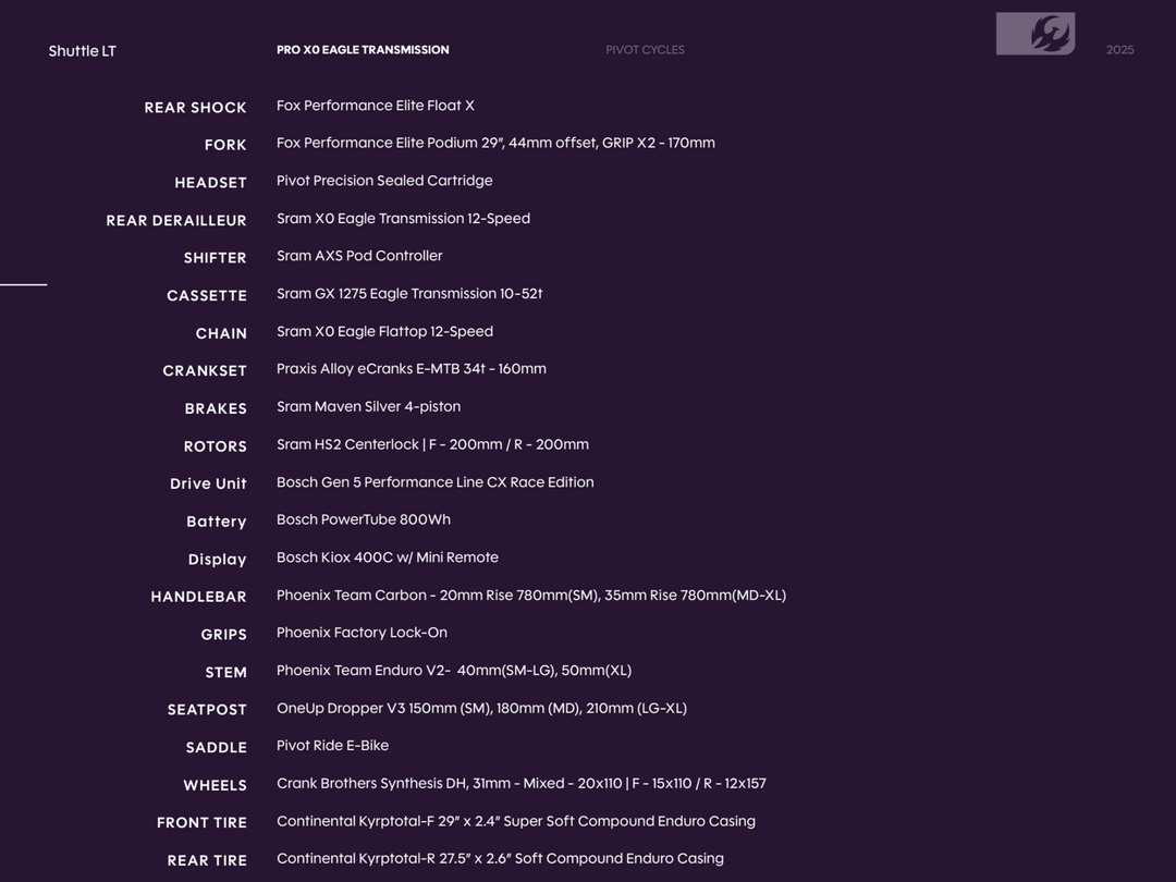 2026 Pivot Shuttle LT Pro